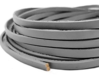 5mm Royal Blue Flat Leather Cord 5mmx2mm Coated Leather Strip-1 YARD GF5M122