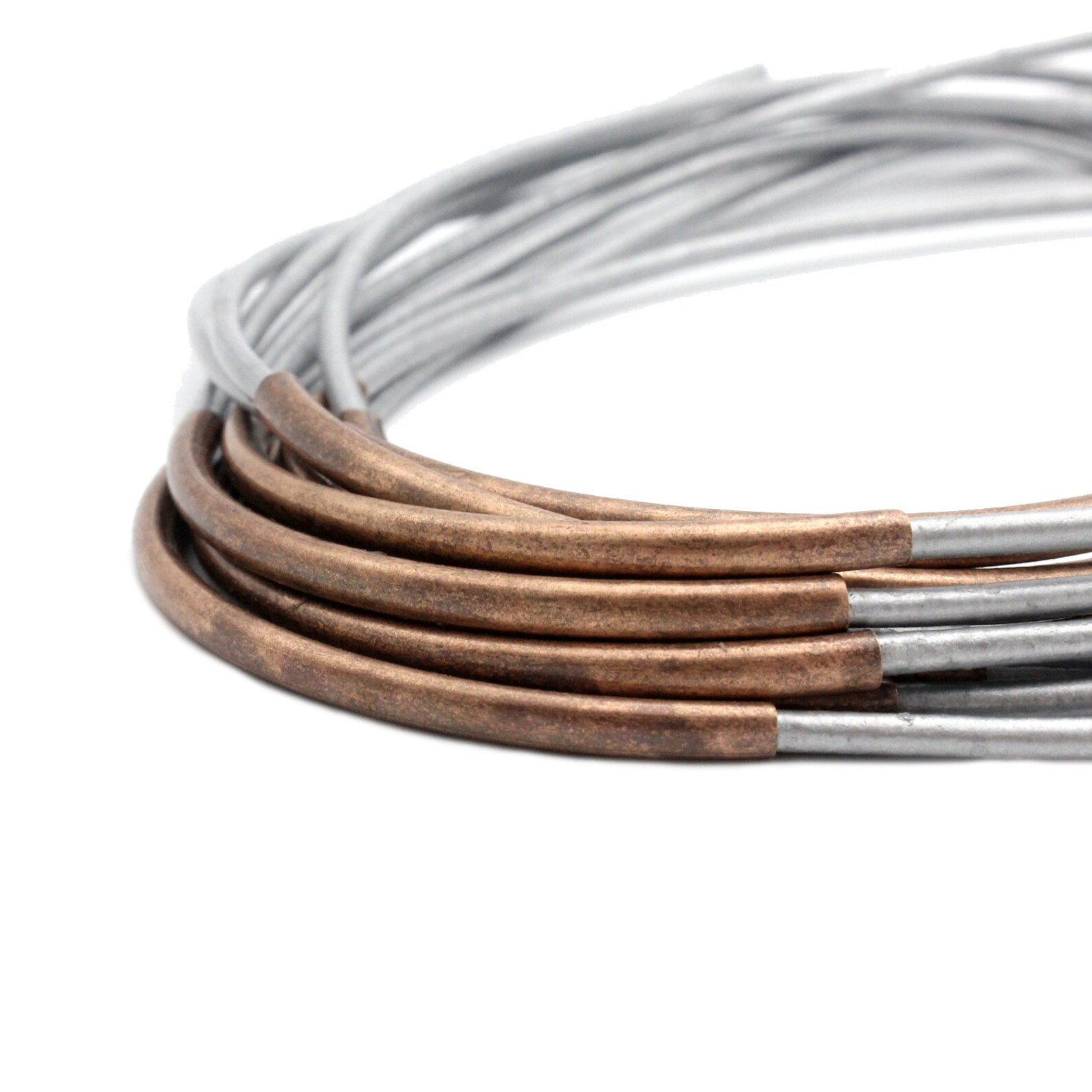 20pcs 50mmx3mm Silver Curved Tube Pipes Plated Over Brass Etsy UK