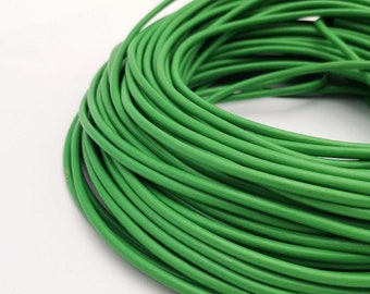 ShapesbyX 9 Feet 3mm Bright Green Genuine Leather Cords, Round Real Cowhide Leather Color RLG3M-58