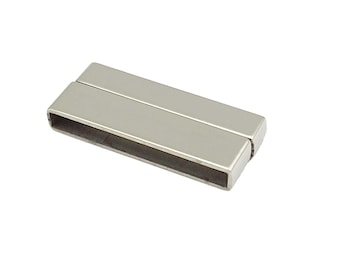 Platte magnetische sluiting van roestvrij staal: armbanden maken (20 x 3 mm, 30 x 3 mm, 40 x 3 mm)