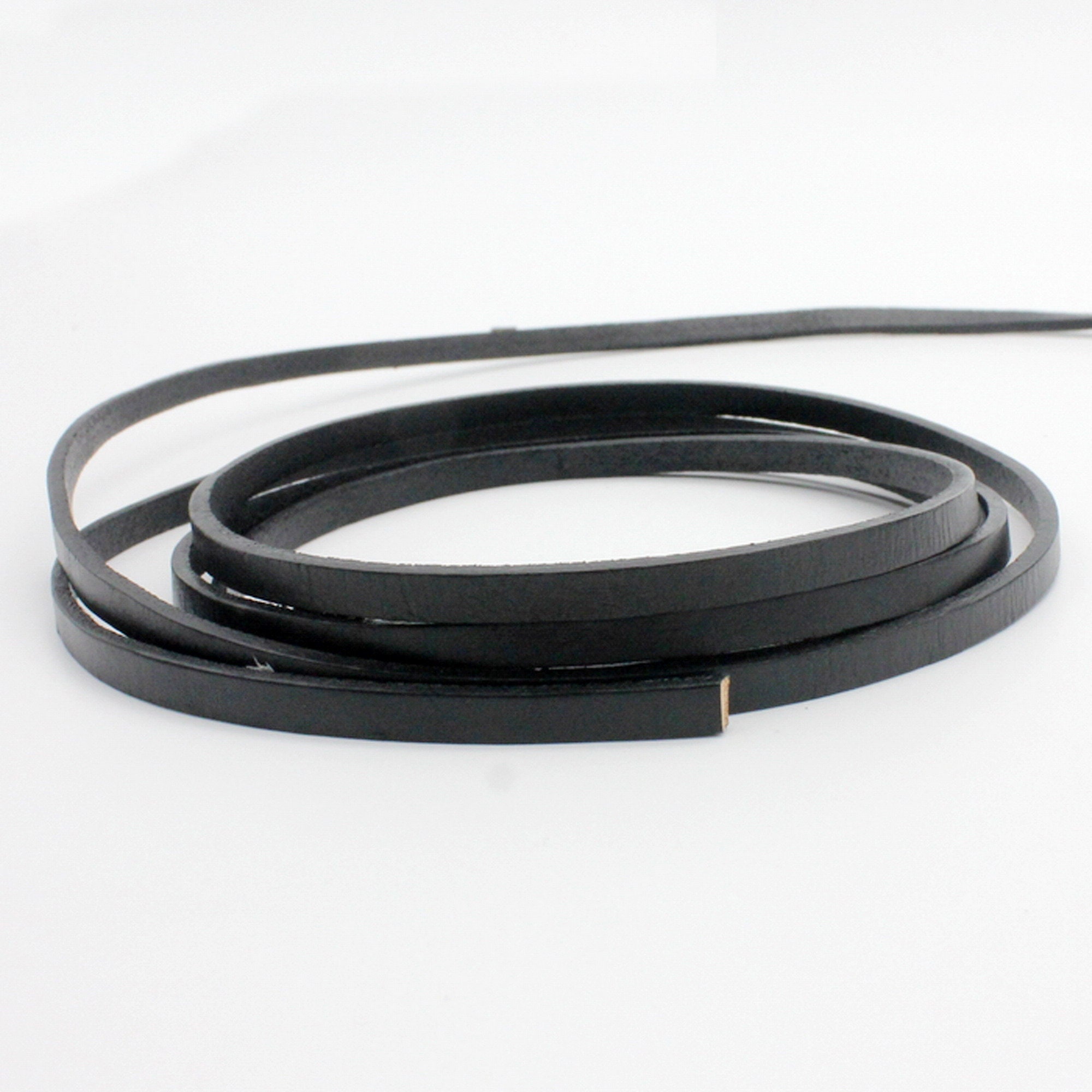5mm Black Leather Strip Flat 5x2 Mm Black Real Leather Band Etsy UK