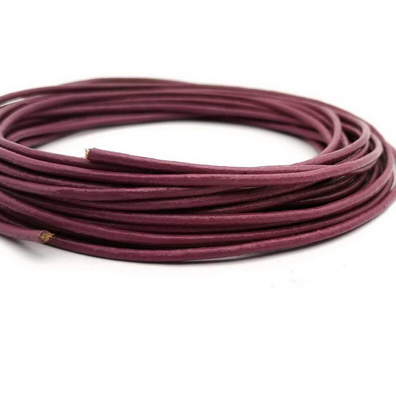 Violet Leather Cords 2mm Round Genuine Cowhide Leather Strap 5 Etsy