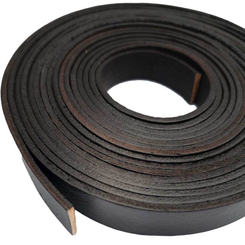 15mm Wide Coated Real Leather Band 2mm Thick 1 yard 15mmX2mm Wide Dark Brown Genuine Leather Strip GF15M-100