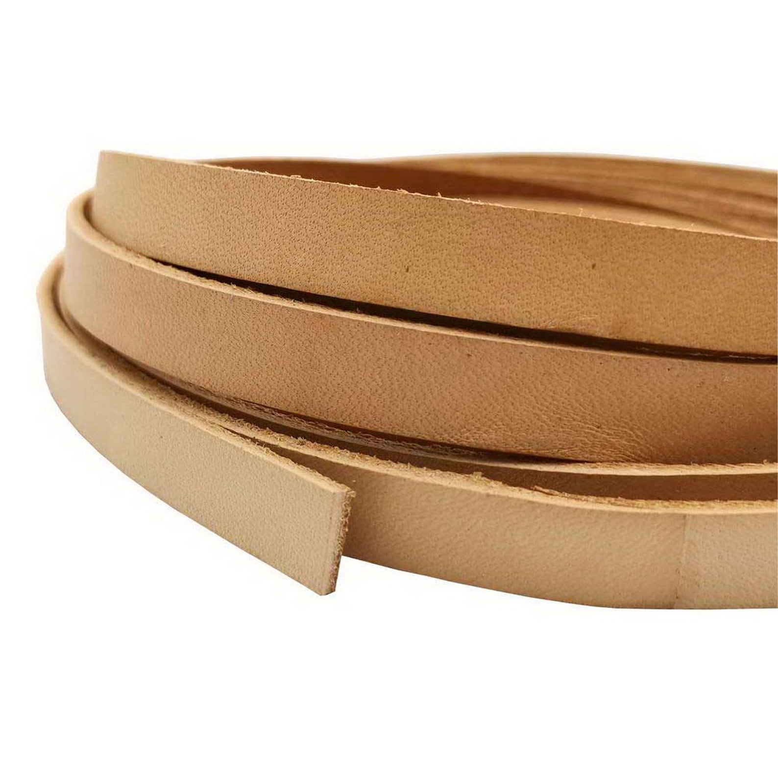 10mm Tan Natural Flat Leather Strip 10x2mm Bracelet en cuir Etsy France