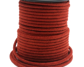 Red Faux Suede Leather Cord: 3mm Jewelry Making Strap, 10 Yards