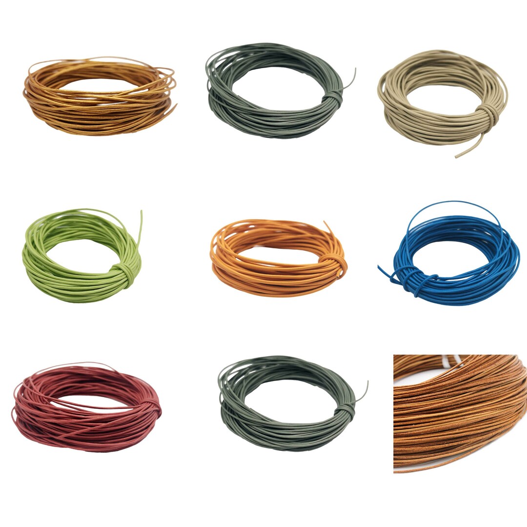 Shapesbyx 10 Yards 1mm Leather Strip Leather Cords for