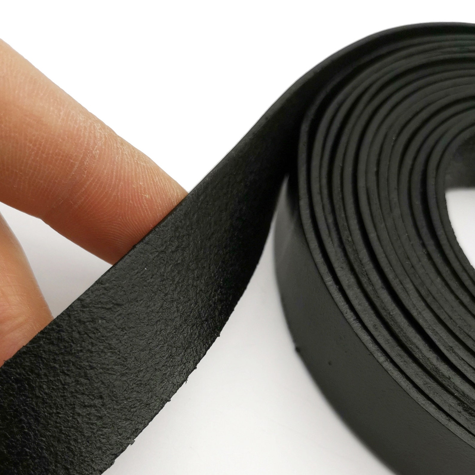 15mmx2mm Wide Black Genuine Leather Strip 15mm Wide Coated Etsy