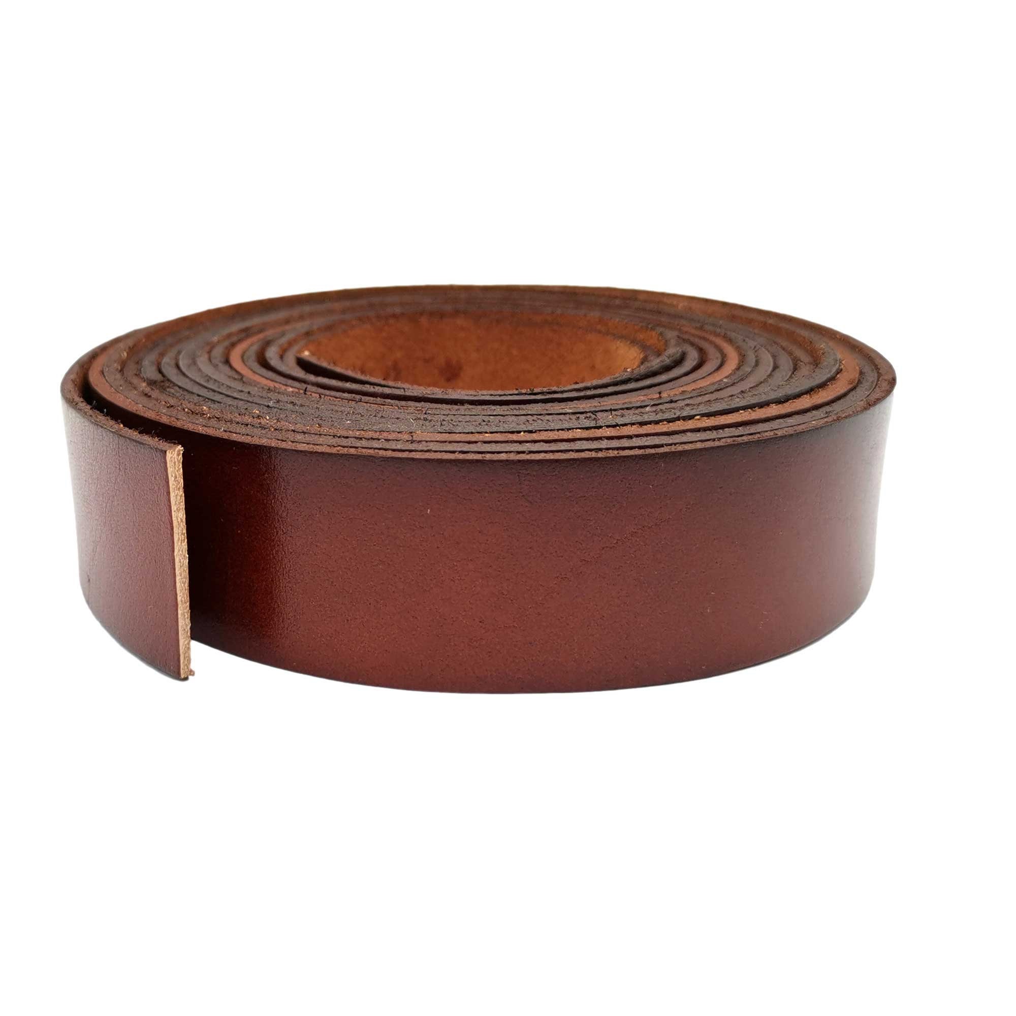 Bracelet En Cuir De Vachette Véritable 20 Mm Marron Vieilli - Boucle Ardillon, Fait Main En France
