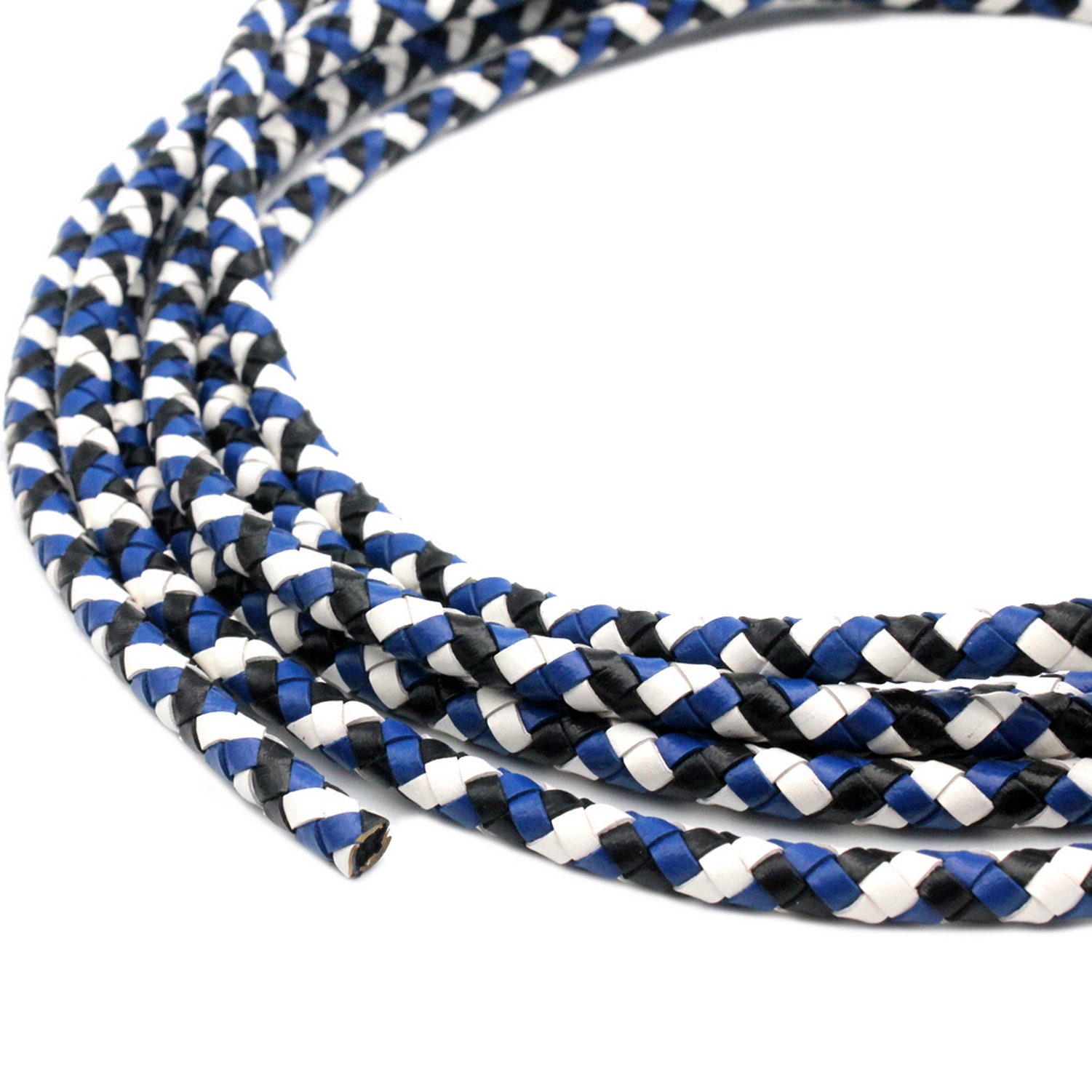 6mm Jewelry Making Braided Leather Cord 6mm Black White and Etsy