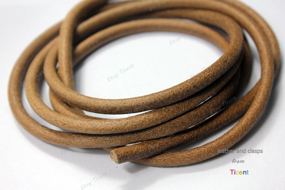 Tanned Cowskin Leather Drawstring Cord 6mm (for Noé, Montsouris)