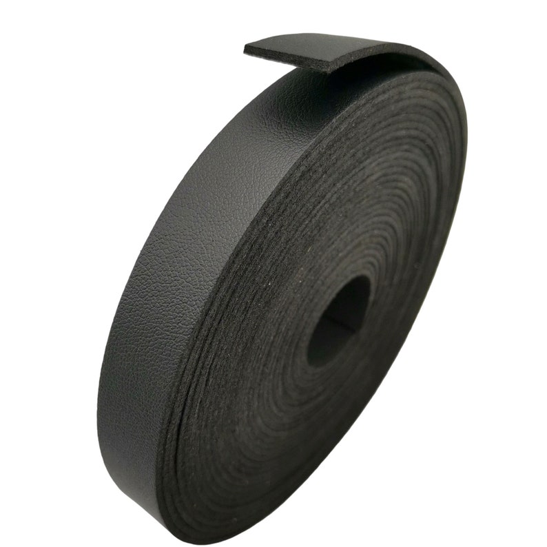 ShapesbyX 5 Yards 20mm Faux Suede Leather Microfiber Strip Black Soft and Flexible CS20M51 image 4