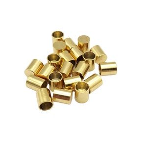 ShapesbyX 10pcs Gold/Black Stainless Steel Cord End Cap for Cord Glue In 2mm/3mm/4mm/5mm Ties End for Clothes, Jewelry, Shoes SF168-12-5