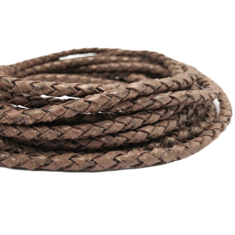 6mm/8mm Round Rustic Brown Faux Suede Leather Braided Cord Etsy