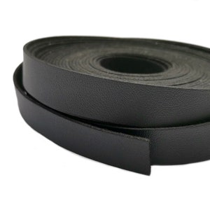 ShapesbyX 5 Yards 20mm Faux Suede Leather Microfiber Strip Black Soft and Flexible CS20M51 image 5