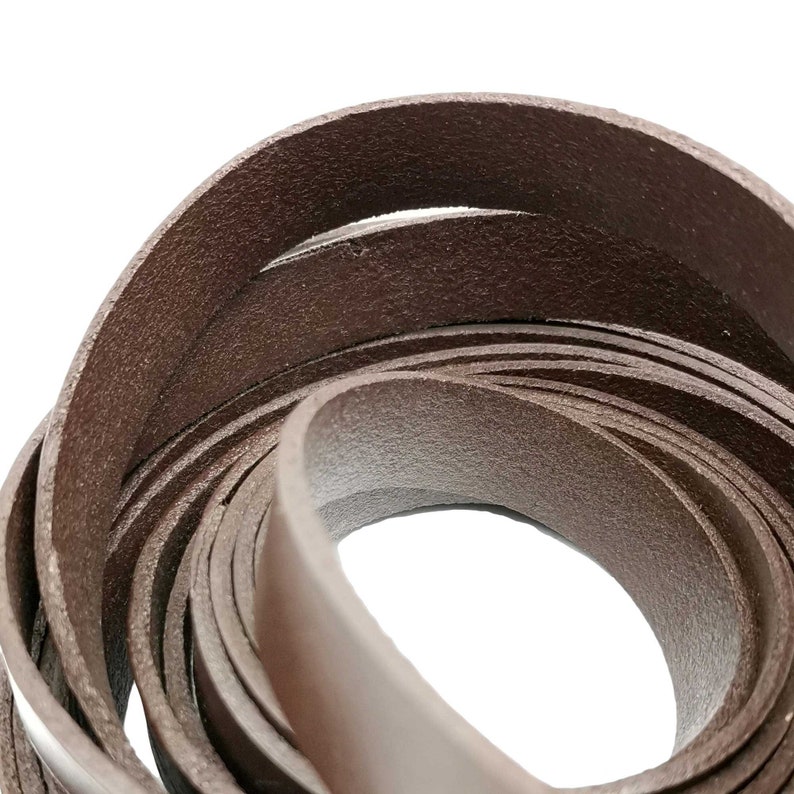 15mm Wide Coated Real Leather Band 2mm Thick 1 yard 15mmX2mm Wide Dark Brown Genuine Leather Strip GF15M-100
