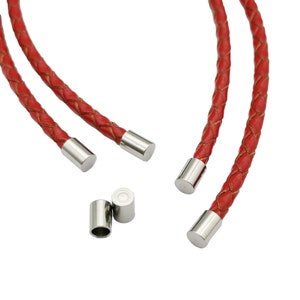 ShapesbyX 10pcs Cord End Cap Stainless Steel Made Inner 2mm to 10mm Jewelry Making Beads Tie Ends Cap SF168-3