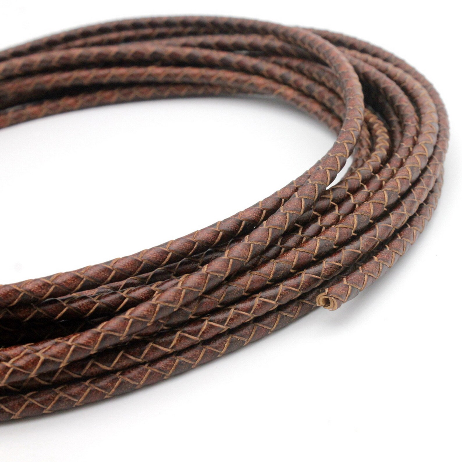 4mm Braided Leather Bolo Cord for Jewelry Makingdistressed Etsy