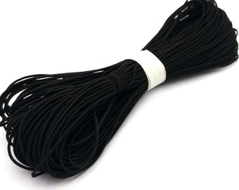 ShapesbyX 50 Yards 0,8 mm Schwarz Elastische Schnur, 0,8 mm Stretch Cords ES2516