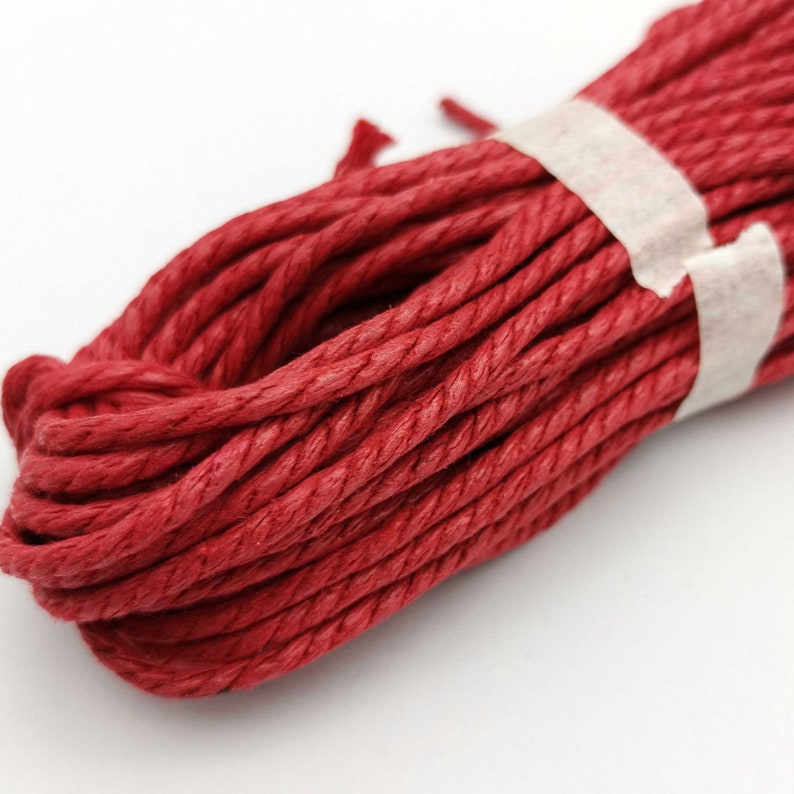 2.5mm Red Macrame Cord Hemp and Cotton Mixsoft Cotton Rope Etsy