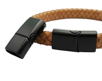 10 cierres magnéticos negros mate: cierres de pulsera de 11 mm