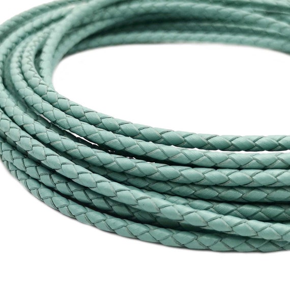 shapesbyX-10 Yards Green 1mm Leather Cord Leather String Genuine 1.0mm
