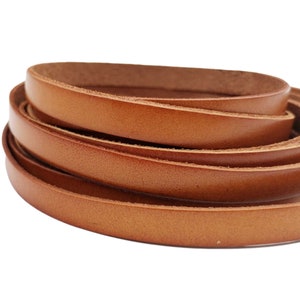 ShapesbyX 10mmX2mm Burnt Natural Real Leather Strip GF10M121