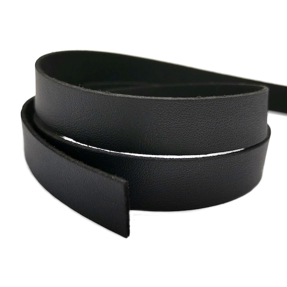 ShapesbyX 5 Yards 20mm Faux Suede Leather Microfiber Strip Black Soft and Flexible CS20M51