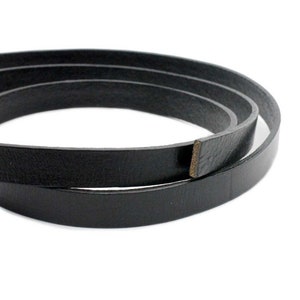 ShapesbyX 8mm Black/Red/White/Brown Flat Leather Strap 8mmx2mm Genuine Leather Strip GF8M-7