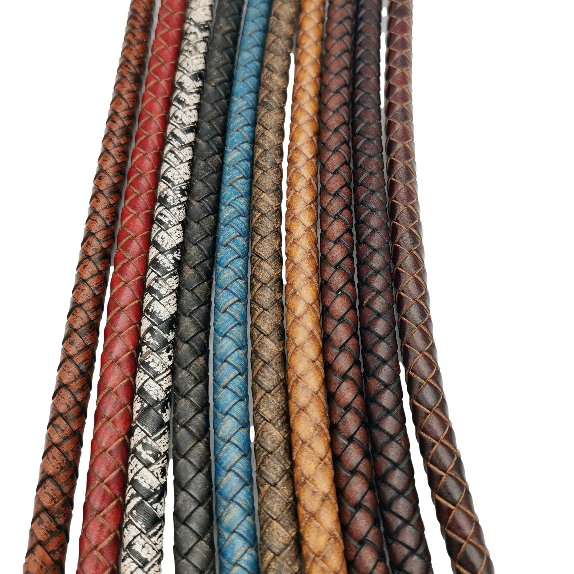 thumbnail image 2 of Cool Round Bolo Braided PU Leather Cord – 3/4/5/6mm X 5M – DIY Accessories String Rope 2 of 4