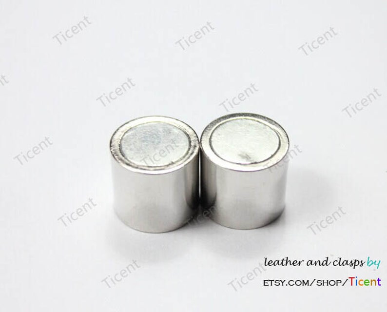 3 Pieces 12mm Hole Silver Round Magnetic Clasp,Big Size Clasp with Thicken Magnet MT12M-433