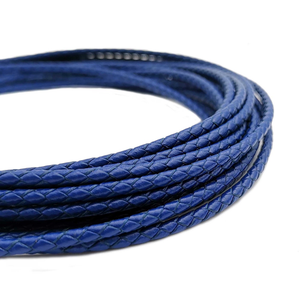 Braided Leather Bolo Cords 3mm Royal Blue for Jewelry Making Etsy