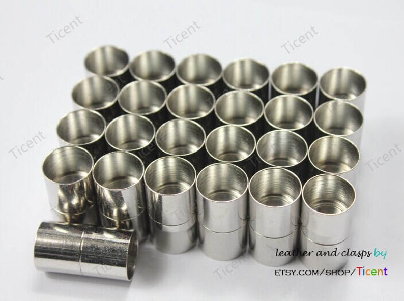 3 Pieces 12mm Hole Silver Round Magnetic Clasp,Big Size Clasp with Thicken Magnet MT12M-433