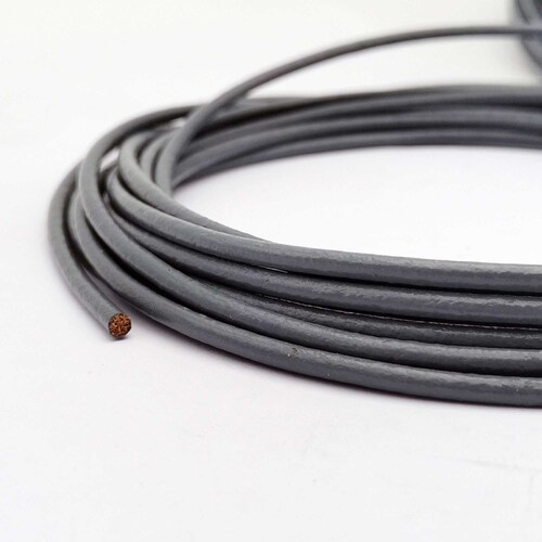 2 Feet Genuine Greek Leather Cord - 2mm Thick, Natural Color