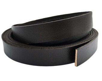 ShapesbyX 15mmX2mm Wide Dark Brown Genuine Leather Strip, 15mm Wide Coated Real Leather Band 2mm Thick 1 yard, GF15M-100
