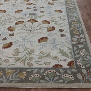 New Authentic Adnan Handmade Floral Traditional Oriental Style 100% Woolen Area PB Rugs & Carpets
