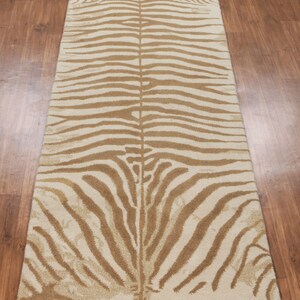 New Authentic Zebra Natural Color Design Handmade Modern Contemporary Style 100% Woolen Area PB ...
