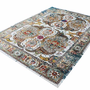 Edward Rangoli Design Oxidize Vintage Finish Hand Knotted Traditional ...