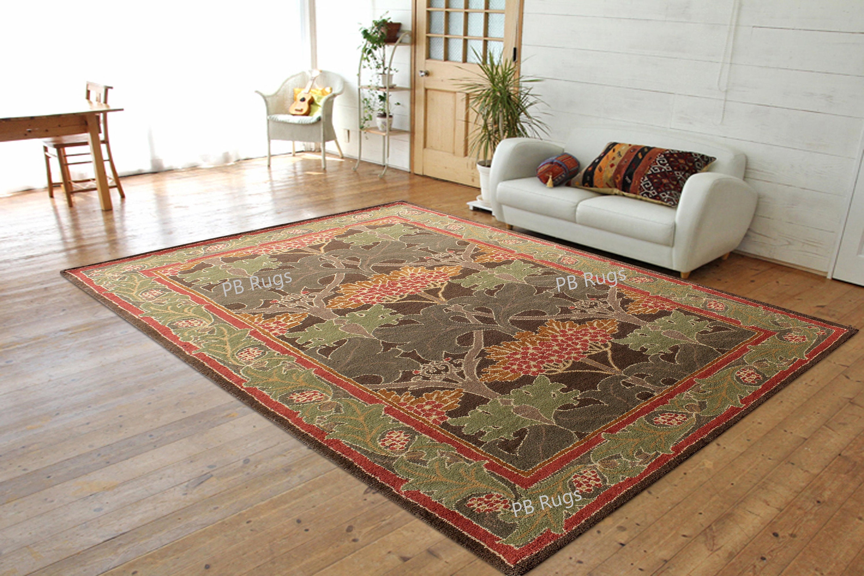 Discover Vintage Rétro Fleur Tapis