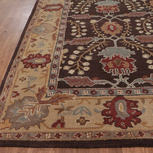 New Authentic Abraham Brown Old Design Handmade Traditional Oriental Antique Style 100% Woolen Area PB Rugs & Carpets