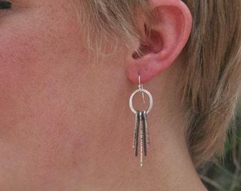 Modern Sterling Silver Earrings