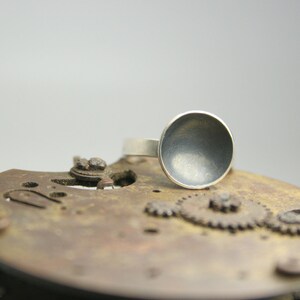Hand Forged Sterling Silver Circle Ring