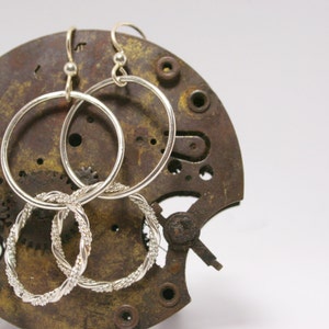 Sterling Silver Wire Earrings - Funky - Fun