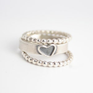 Wedding Sterling Silver Stacking Ring Set