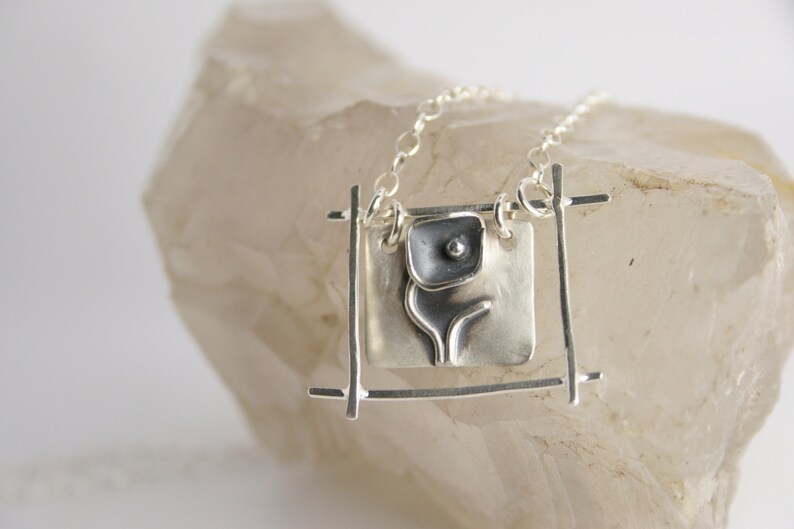 Sterling Silver Necklace Funky Etsy