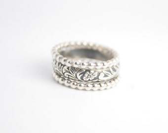 Wedding Sterling Silver Stacking Ring Set