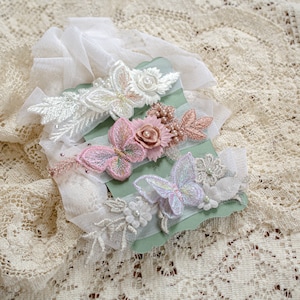 Butterfly tieback for baby, 3D flower Headband, Newborn Headband, Flower Headband, Headband, Pastel Tieback, Newborn Photography Prop