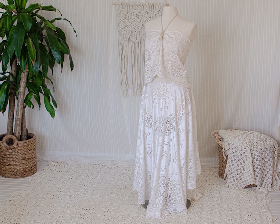 simple lace wedding dress plus size Georgia Zip-Up Lace Temple Dress / Simple Wedding Dress main image 1
