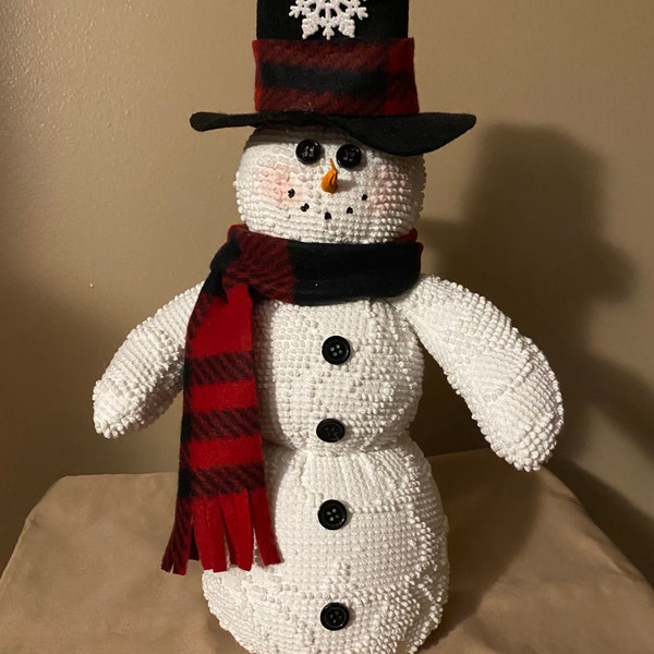 Paul Handmade Vintage Chenille Snowman Doll