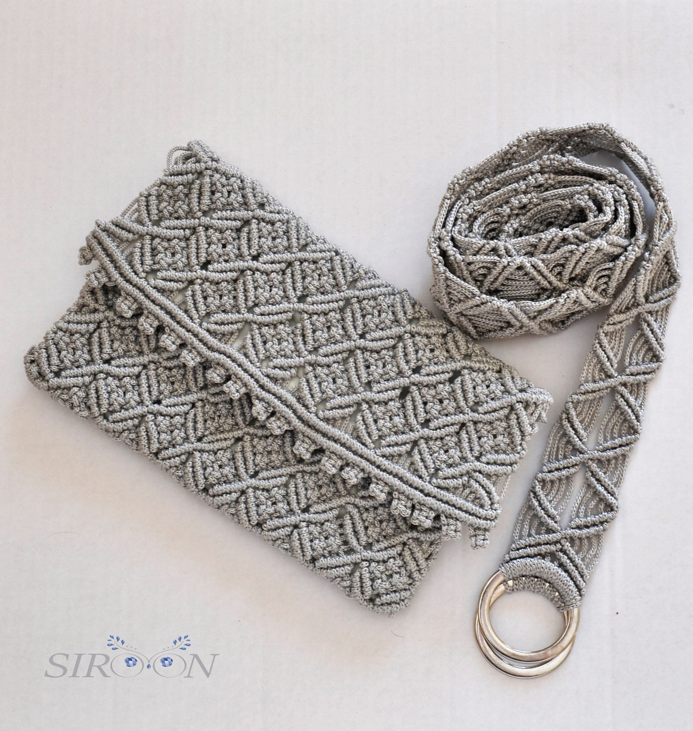 small macrame bag