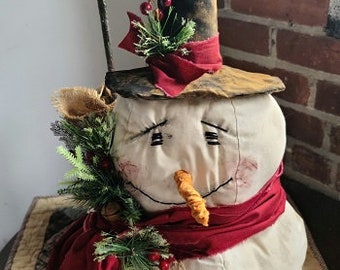 Primitive Snowman Handmade Cutie OOAK